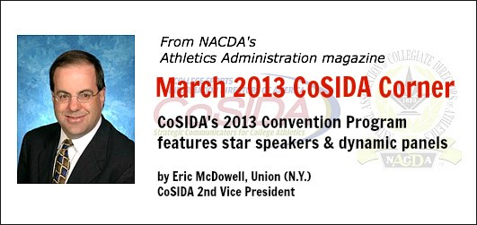 NACDA CoSIDA Corner: 2013 Convention program features star speakers and innovative panels